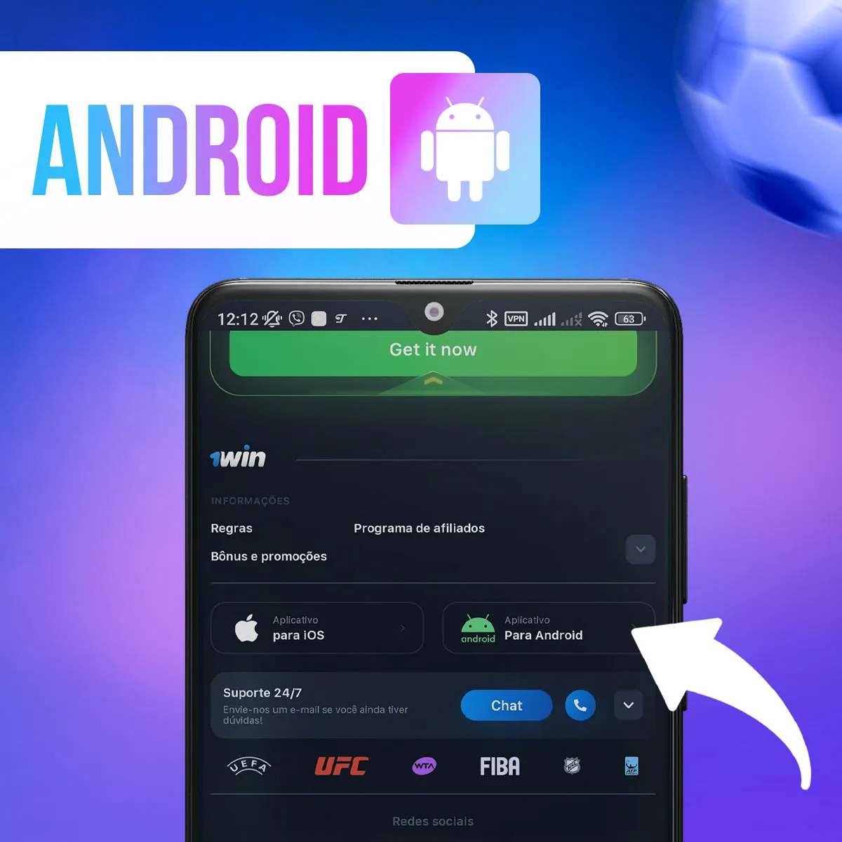 Revisão da instalação do aplicativo para Android da casa de apostas 1win no Brasil