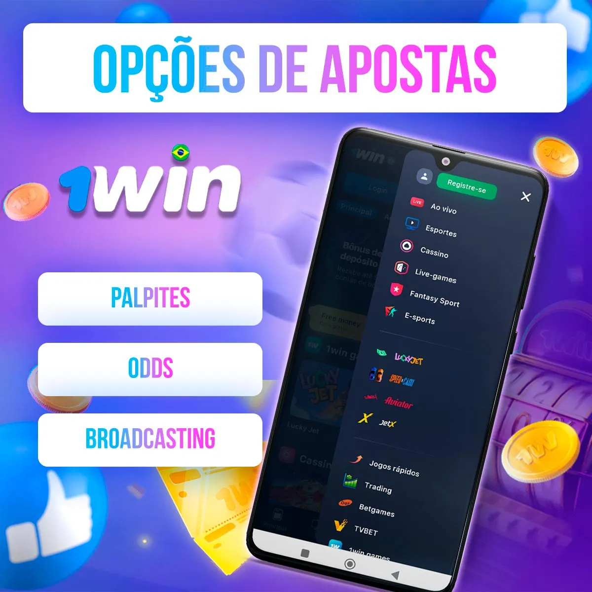 Uma visão geral das opções de apostas no aplicativo de apostas 1win no Brasil
