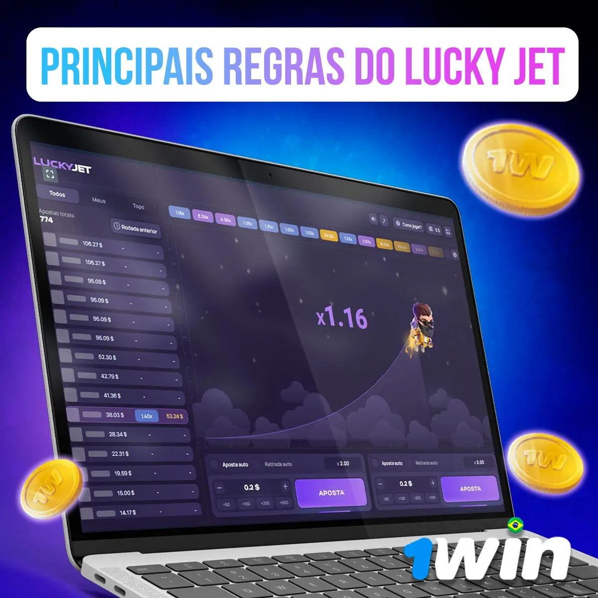 Principais termos e condições do jogo Lucky Jet 1Win