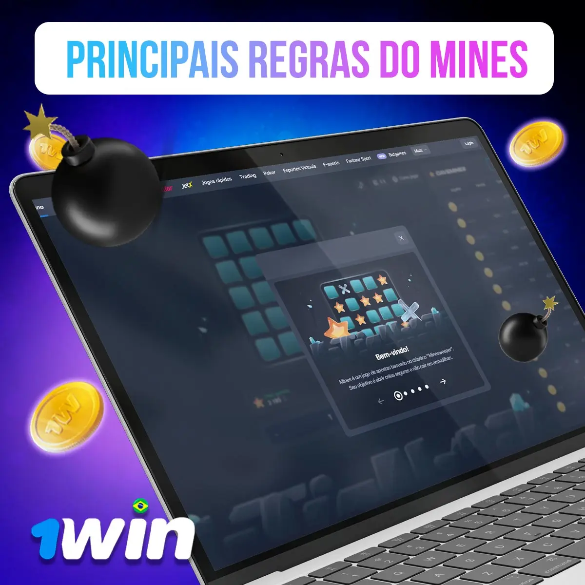 Principais termos e condições do jogo Mines 1Win